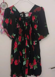 Floral Black Dress