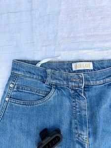 solid light blue jean