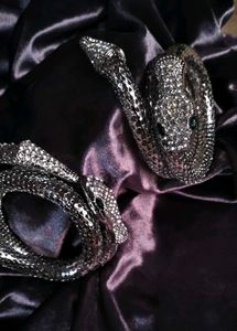 classy Serpenti snake cuff in silver
