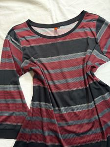 Grudge aesthetic striped top