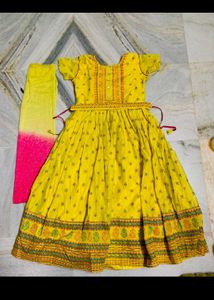 Yellow Anarkali Dress