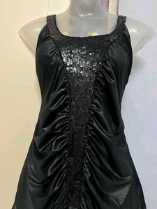 okay branded  Black Bodycon Party Dress