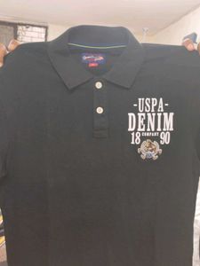USPA Denim Black Long Sleeve Polo (ORIGINAL)