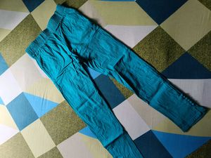 Teal Casual Pants