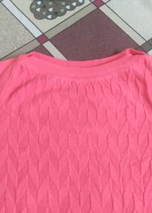 Coral Knit bodycon Dress