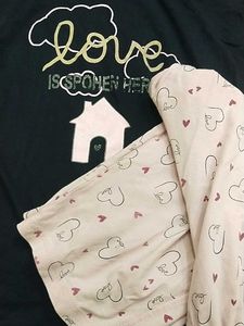 Cute Heart Print Pajama Set