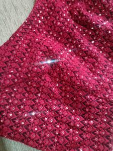 Red Sequin Blouse