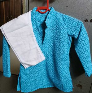 Boys Blue Kurta Pajama Set