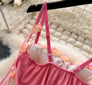 Pink Floral Embellished Dress