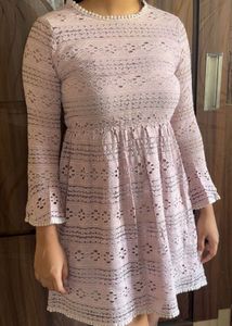 Pink Lace Babydoll Dress