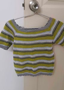 Striped Crochet Top