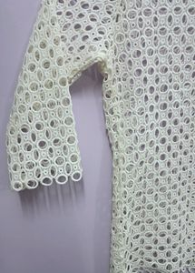 Net White Stylish Shrug