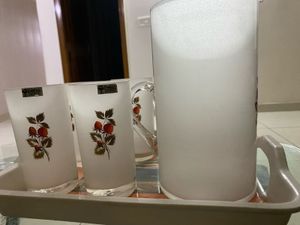 Frosted Glass Premium Jug &amp; Glases