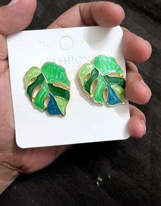 Handmade BLINGEE Palm Tree Leaves Earrings