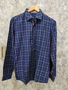 Men's Plaid Long Sleeve Button-Down Shirt