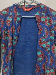 Ethnic Patterned Button-Down Jacket