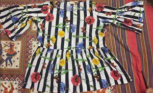 Title -- 🌸Bold Floral Striped Peplum Top | Chic &amp;