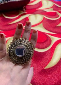 Partywear Suit With Big Adjustable Ring Free