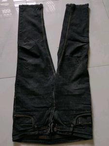 Charcoal Grey Dark Wash Denim Jeans