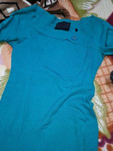 Teal Knit Top