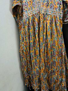 Embroidered Yellow Kurta