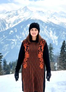 Orange Winter Kurta