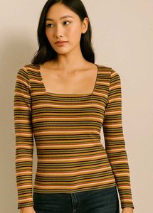 Striped Long Sleeve Top