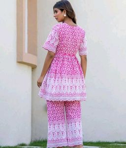 Embroidered Chikankari Co-ord Set
