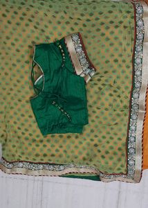 Designer Georgette Saree With Ready Blouse
