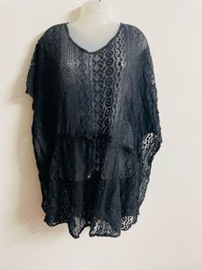 Black Crochet Coverup Dress
