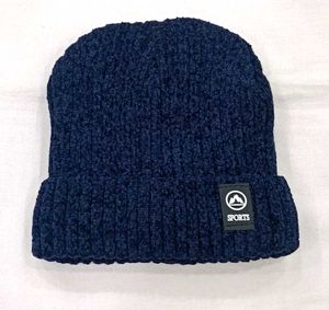 Navy Blue Sports Beanie Hat