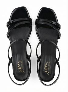 JM Looks Black Strappy Heels