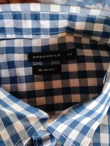 Crocodile Blue Checkered Shirt