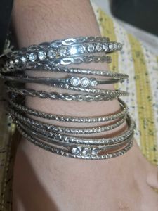 Silver Bangle Set