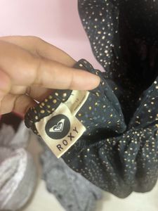 Tiny Golden Polka Dot Backless Black Dress