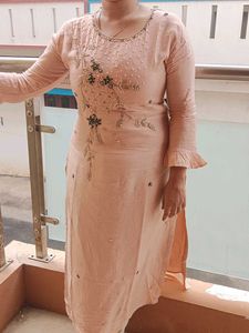 Kurti With Sequence Work