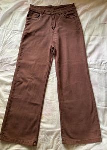 Brown Wide Leg Jeans