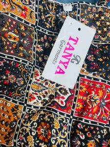 Patchwork Print Short Kurti For Women