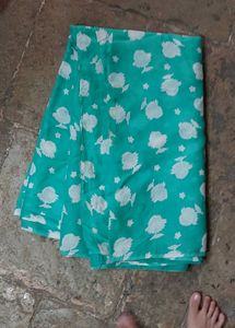 Floral Cotton Blend Saree