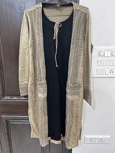 Plus Size Black/beige Warm Kurta