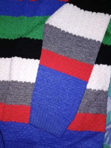Striped Multicolor Pullover Sweater