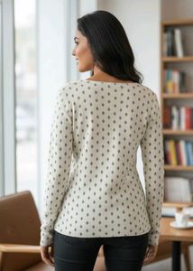 Diamond Pattern Long Sleeve Sweater