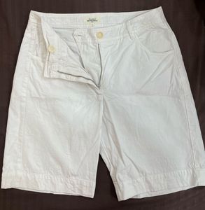 Hartford White Bermuda Shorts