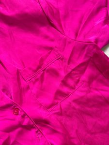 Hot Pink Silk Pajama Set