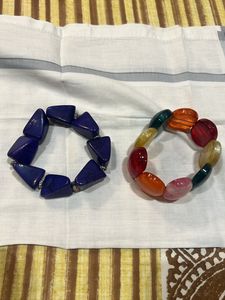 2 Coloured Bracelets with Elastic