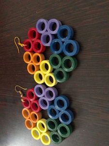 Rainbow Circle Earrings