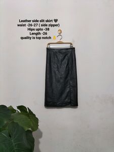 Leather Side Slit Skirt 🖤