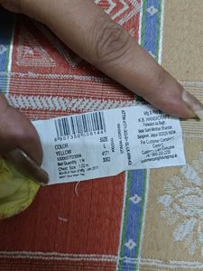 Bright Yellow Sleeveless Kurta | Abstract Print |
