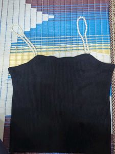 Black Butterfly Pearl Top