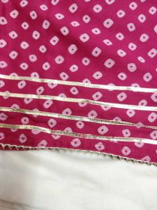 Pink Bandhani Salwar Kameez Set